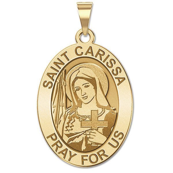 Saint Carissa OVAL Religious Medal  "EXCLUSIVE"