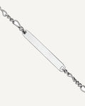 Custom Engraved Stainless Steel Women's Figaro Link ID Bracelet
