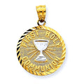 14k Two-Tone Communion Chalice Pendant