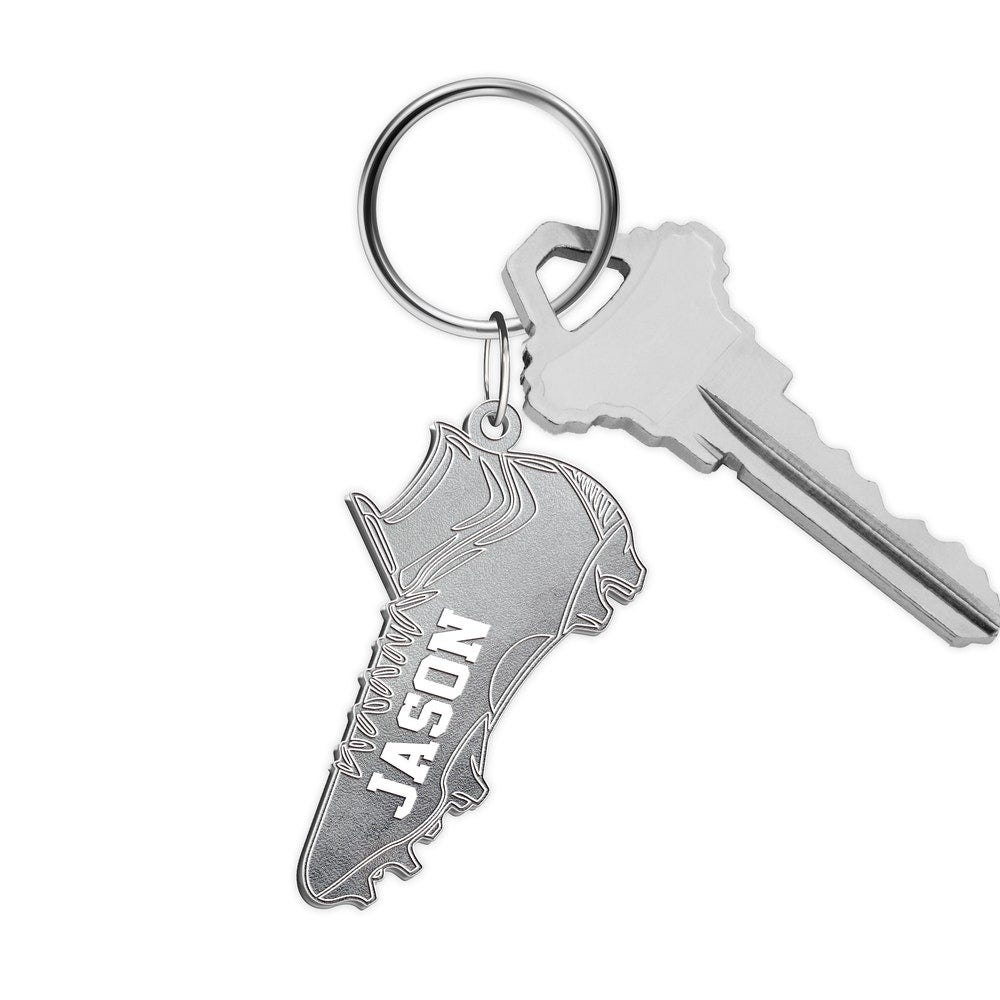 Personalized Football Cleat Keychain