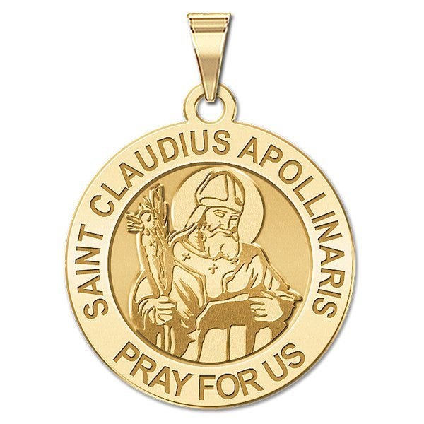 Saint Claudius Apollinaris Round Religious Medal - "EXCLUSIVE"