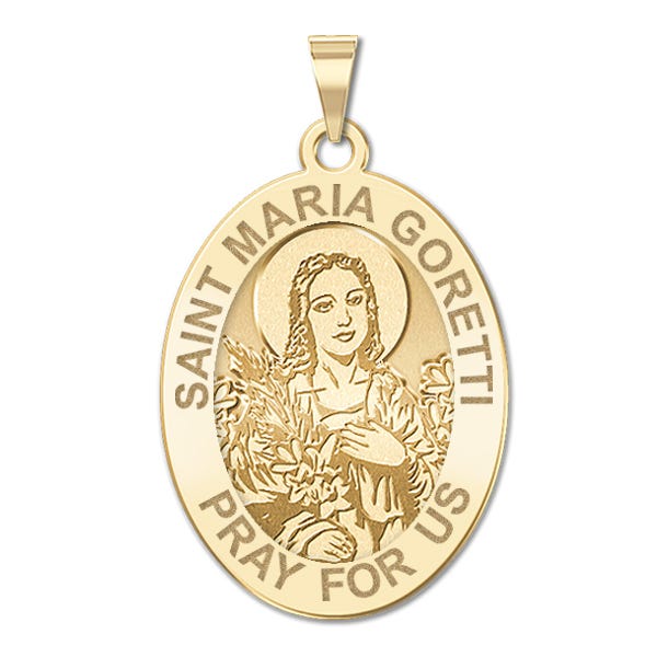 Saint Maria Goretti - Oval Religious Medal