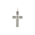 14K White Gold Laser Designed Cross Pendant