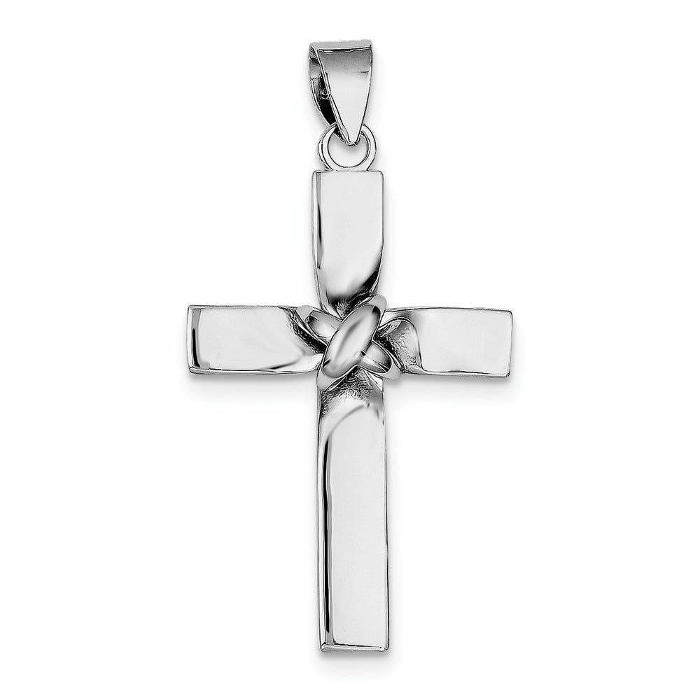 Sterling Silver Rhodium-platedLatin Cross Pendant
