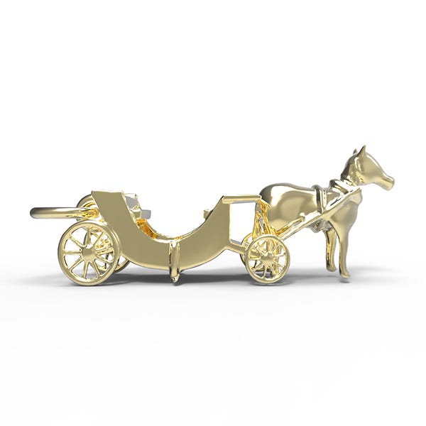 Horse Drawn Carriage Charm