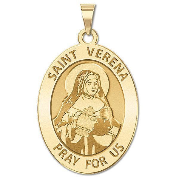 Saint Verena - Oval Religious Medal "EXCLUSIVE"