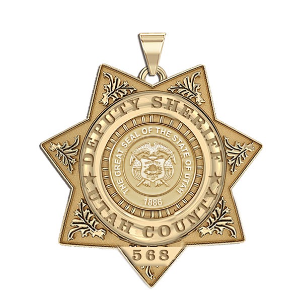 Personalized 7-Point Star Utah Sheriff Badge with Number