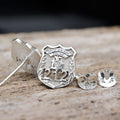 Personalized Police Badge Earrings with Your Number & Department