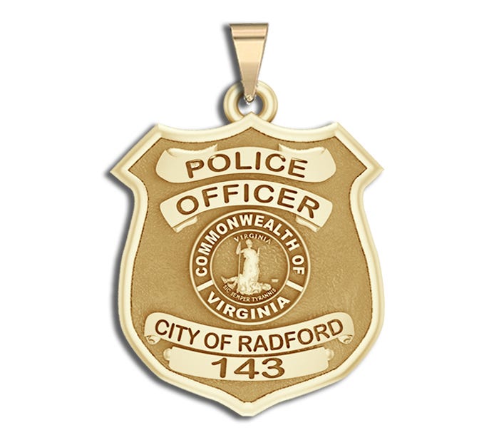 Personalized Radford Virginia Police Badge with Your Rank and Number