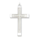 Sterling Silver Laser Designed Cross Pendant