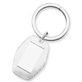 Engravable Sterling Silver Keychain - Sterling Silver 1 Inch Wide x 1 1/2 Inch Tall