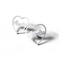 Heart Name Script Earrings