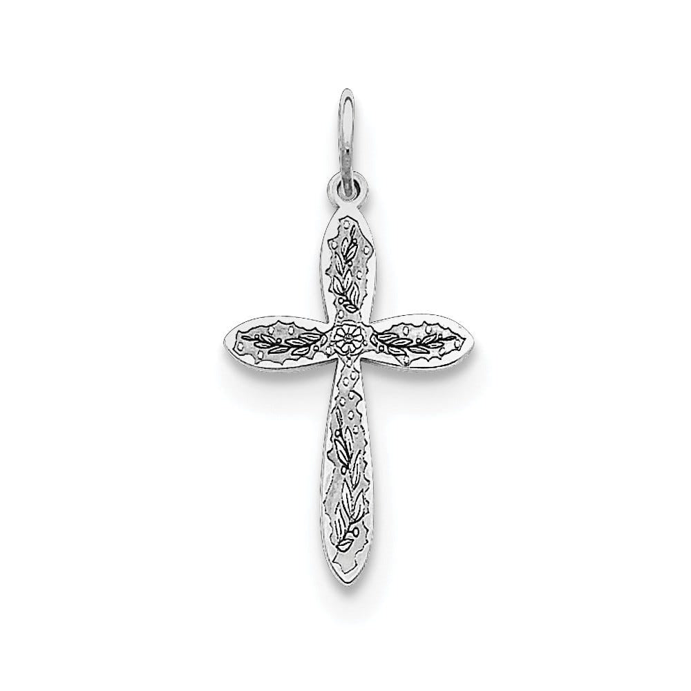 Sterling Silver Laser Designed Cross Pendant