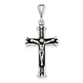 Sterling Silver Antiqued Crucifix Charm