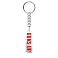 Texas Tech Color Enamel Guns Up Block Keychain