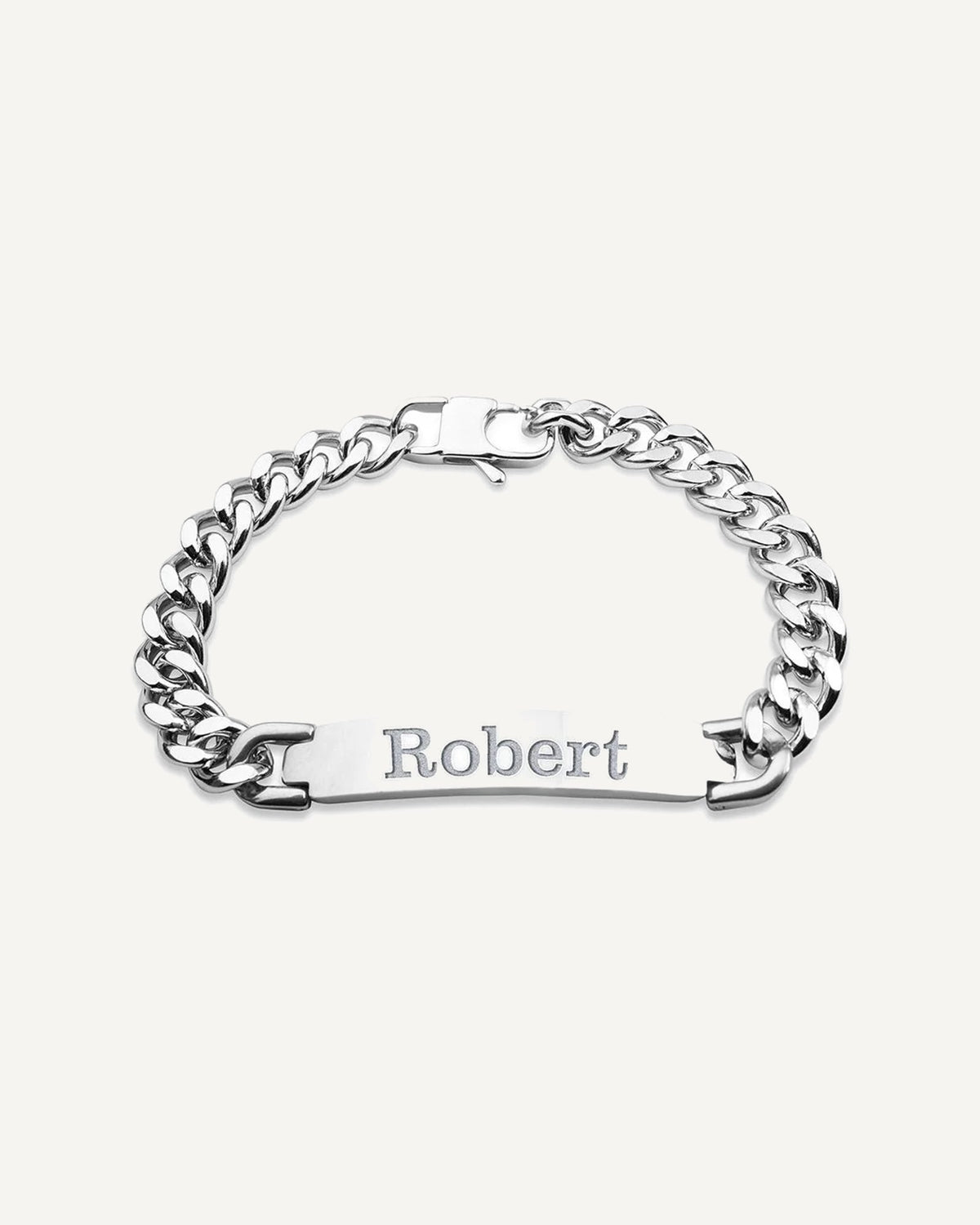 Cuban Link Chain Mens Id Bracelet