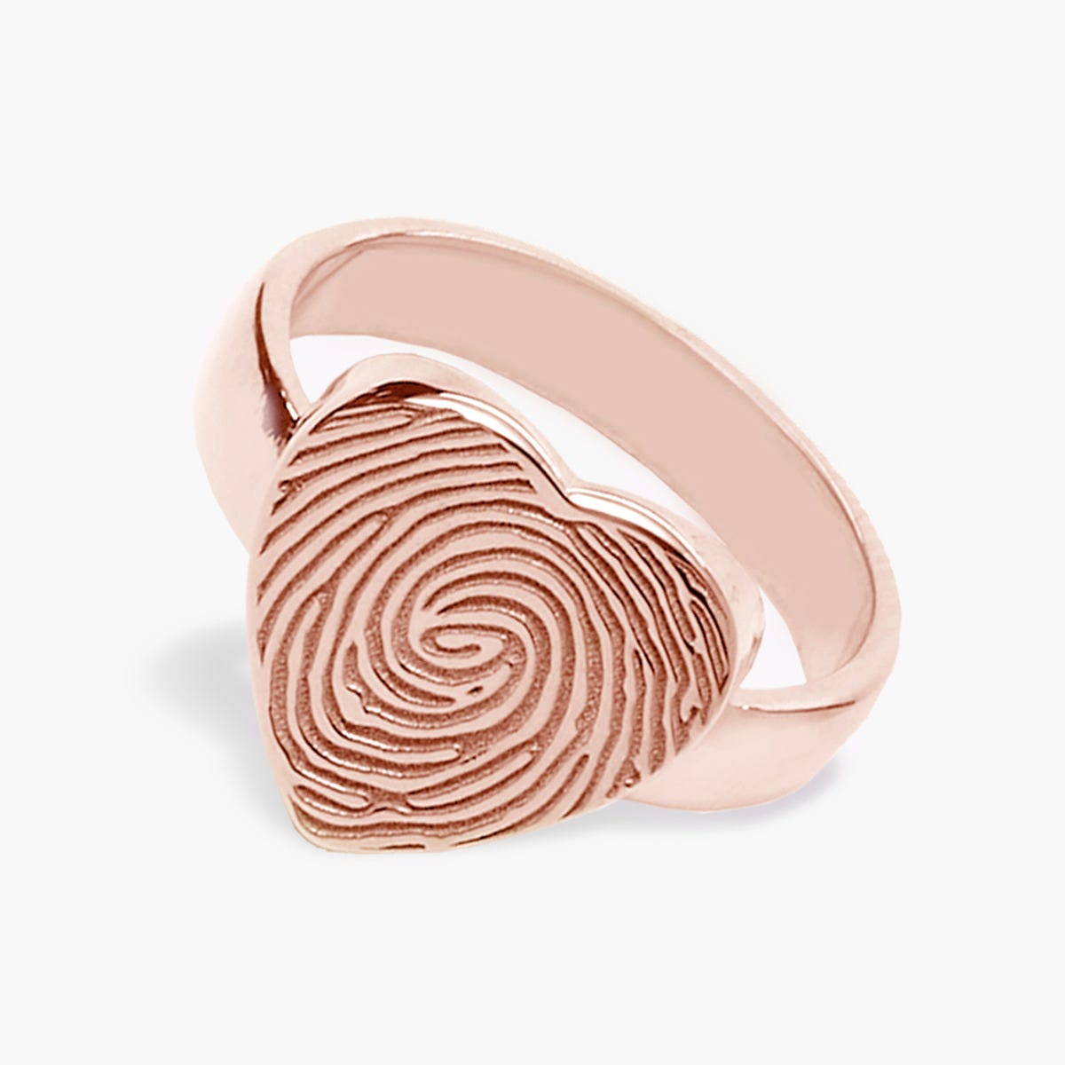 Custom Fingerprint Heart Ring