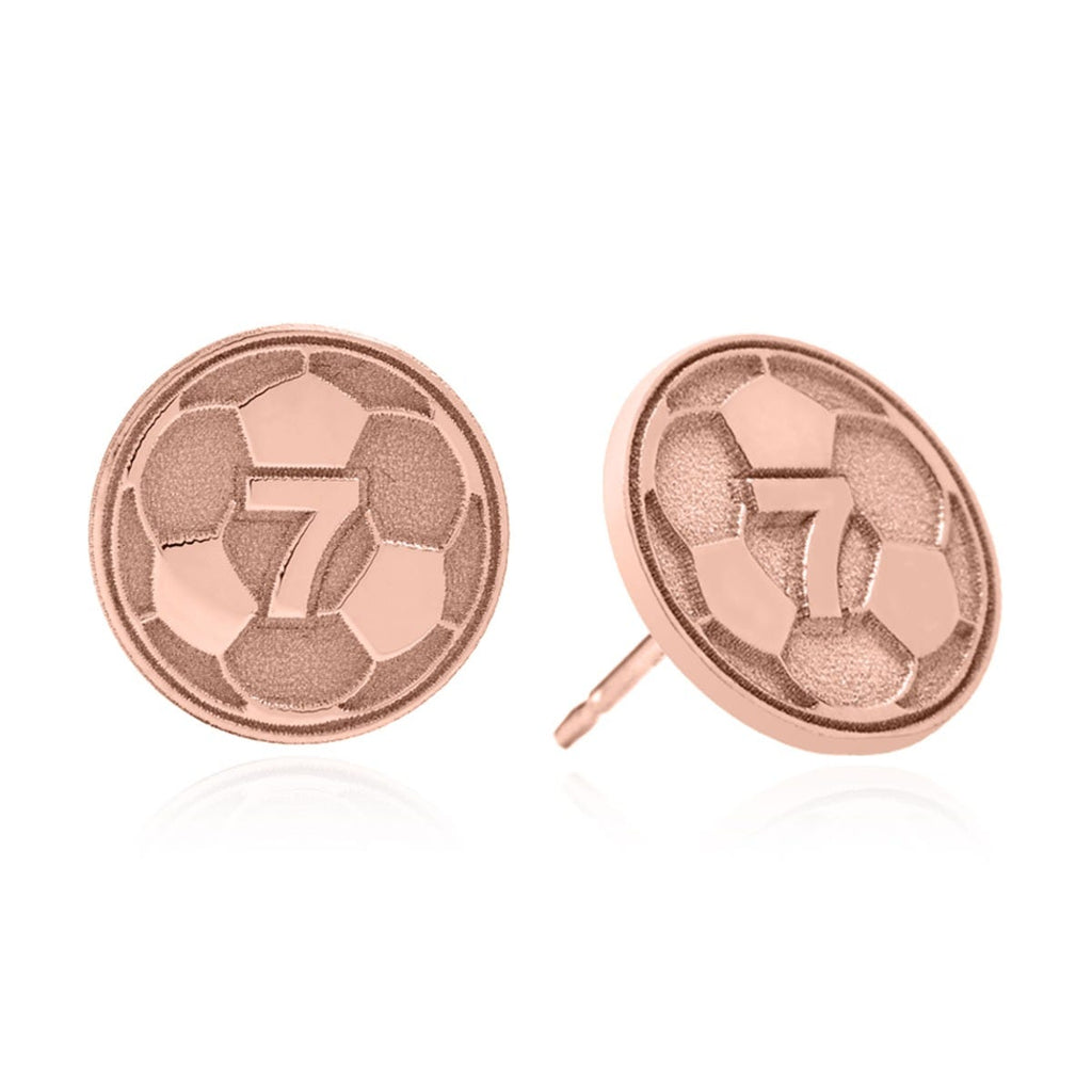 Personalized Soccer Earrings with Any Number