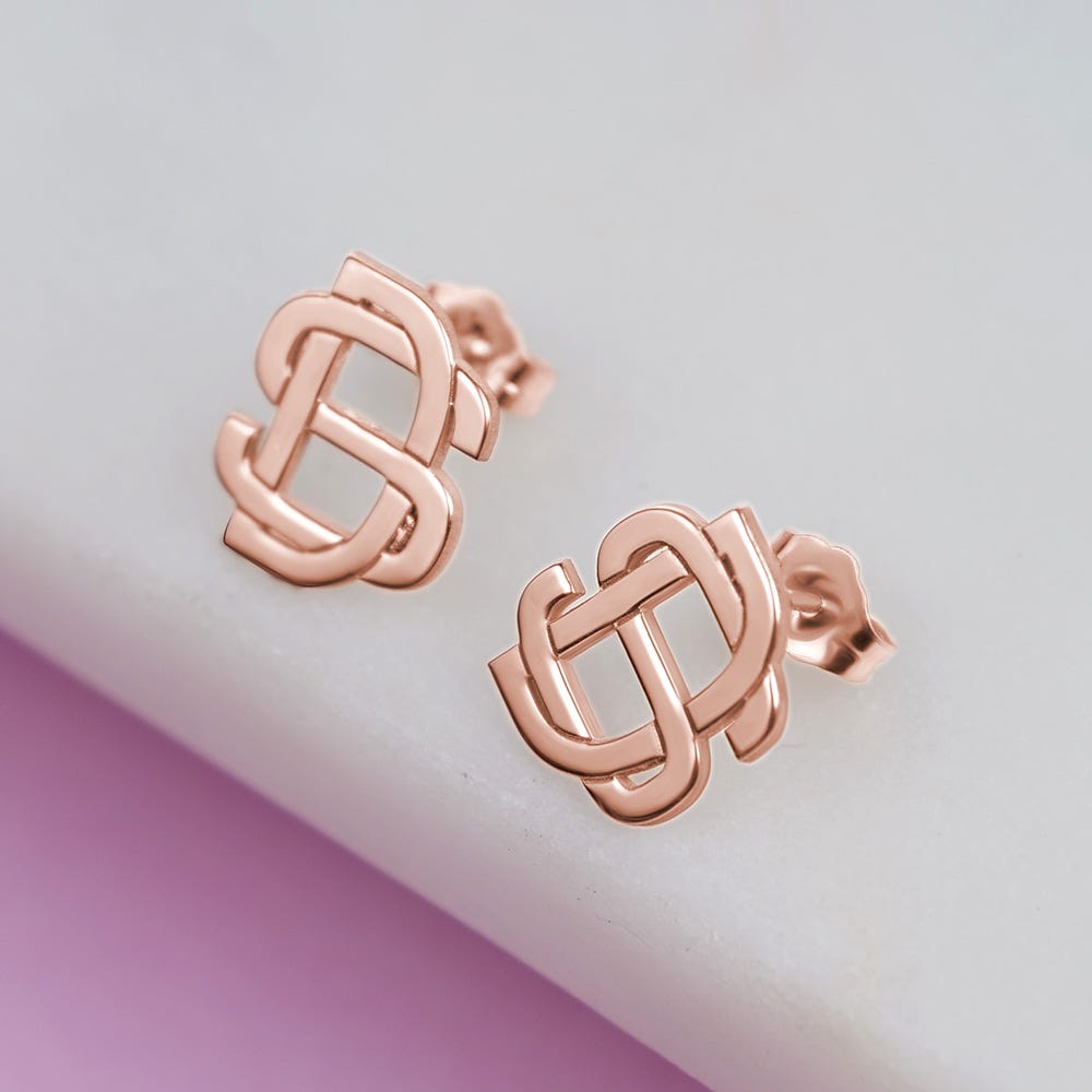 Exclusive Monogram Overlapping Initial Earrings