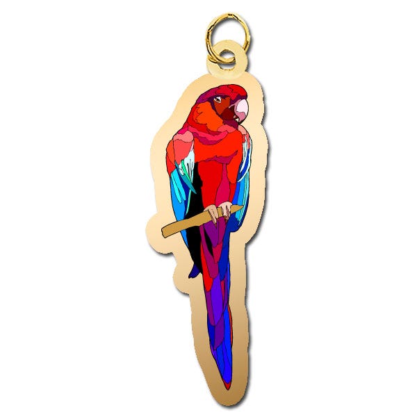Bird- Macaw Charm