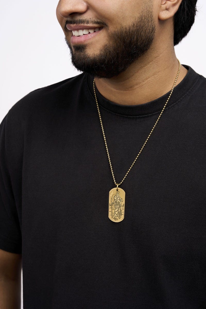 Saint Christopher Dog tag Religious Medal "EXCLUSIVE"