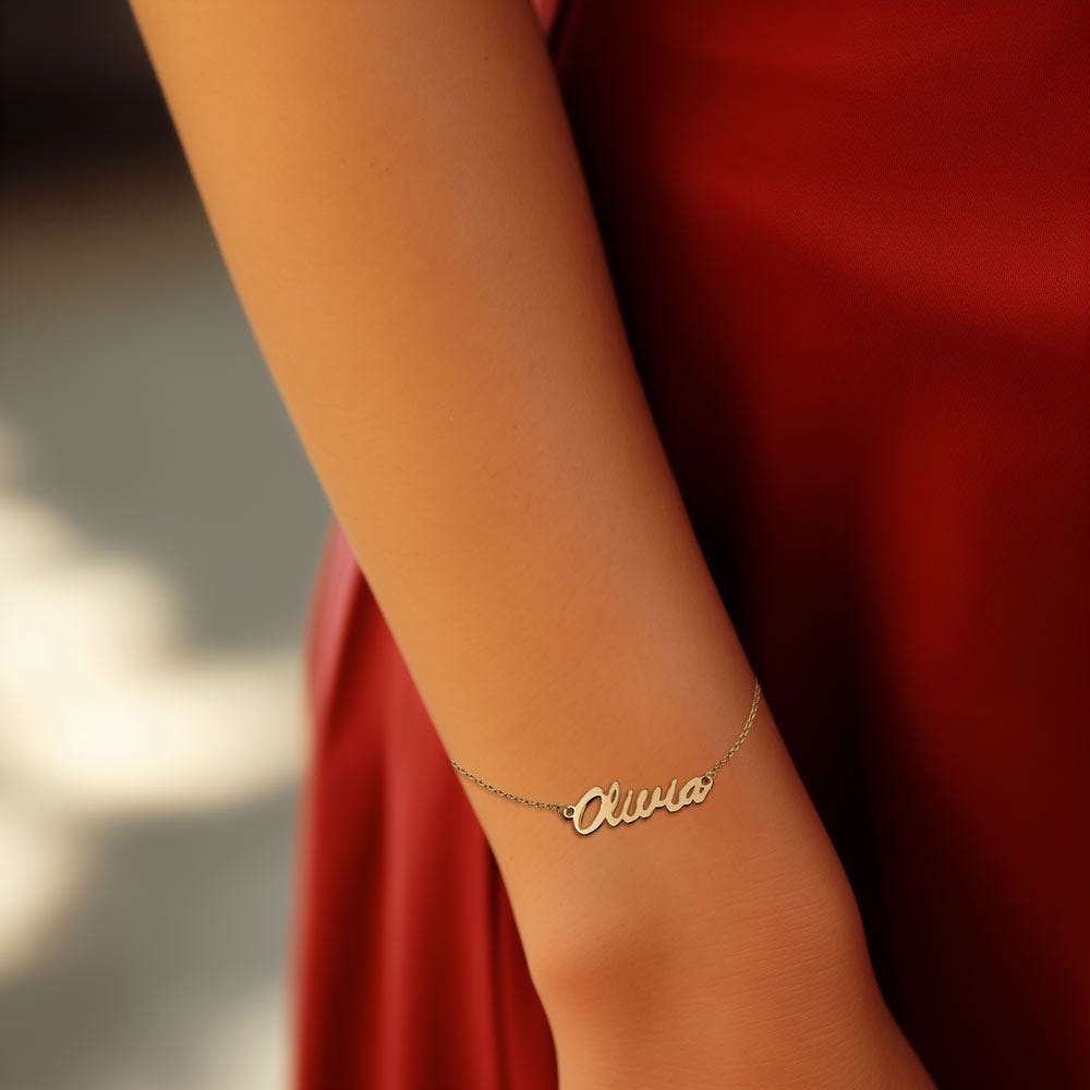 Exclusive Personalized Script Name Bracelet - Adjustable Size