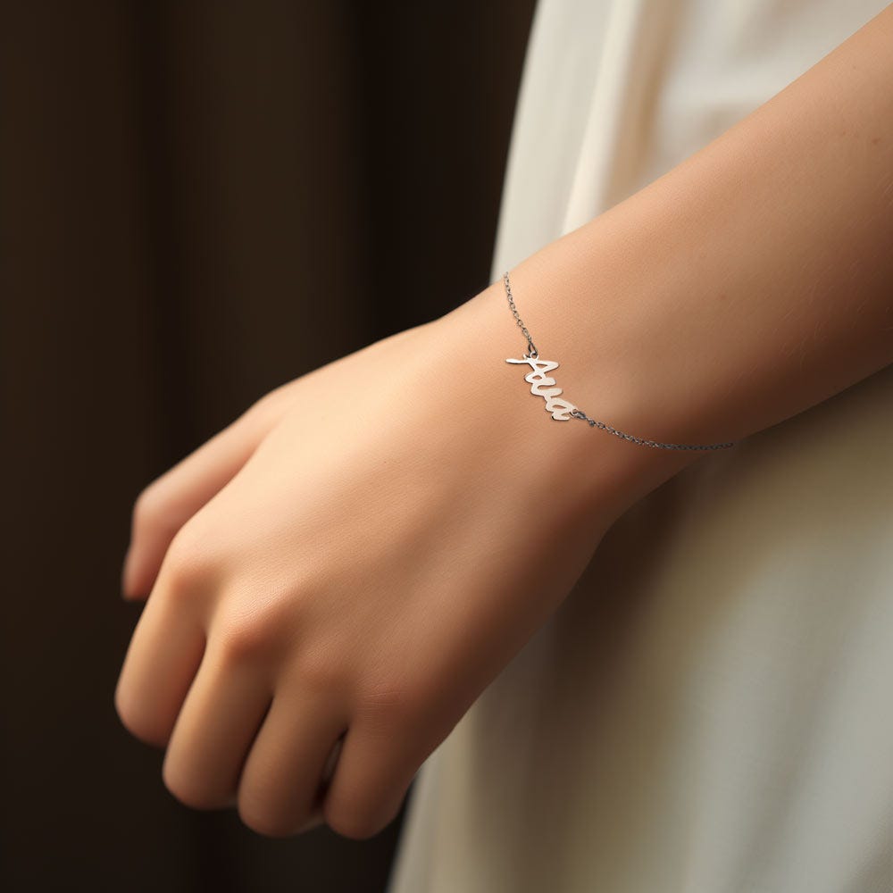 Exclusive Personalized Script Name Bracelet - Adjustable Size