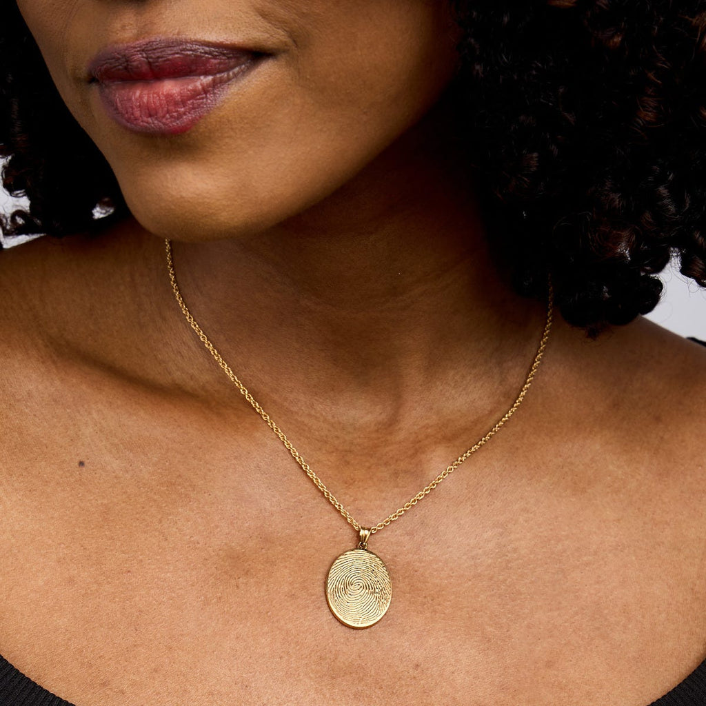 Custom Fingerprint Round Charm or Pendant