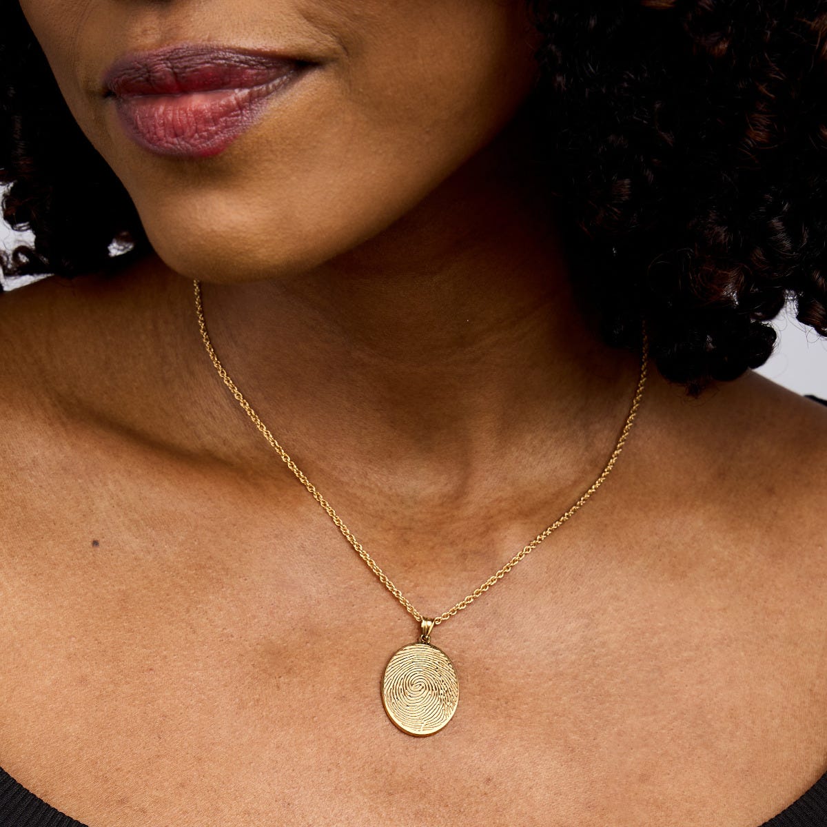 Custom Fingerprint Round Charm or Pendant
