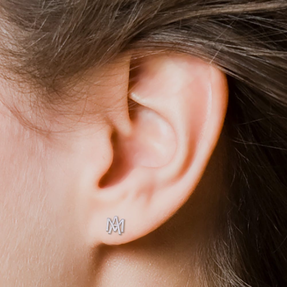 Exclusive Monogram Overlapping Initial Earrings