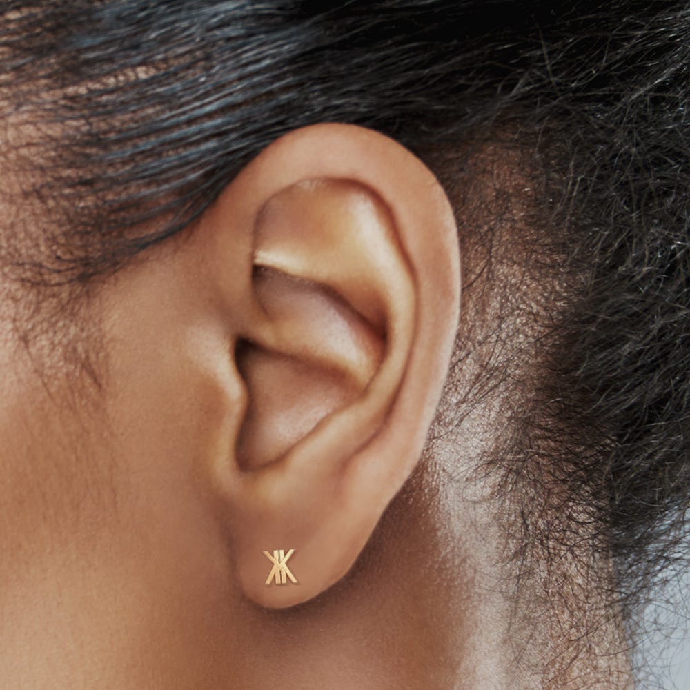 Exclusive Monogram Overlapping Initial Earrings