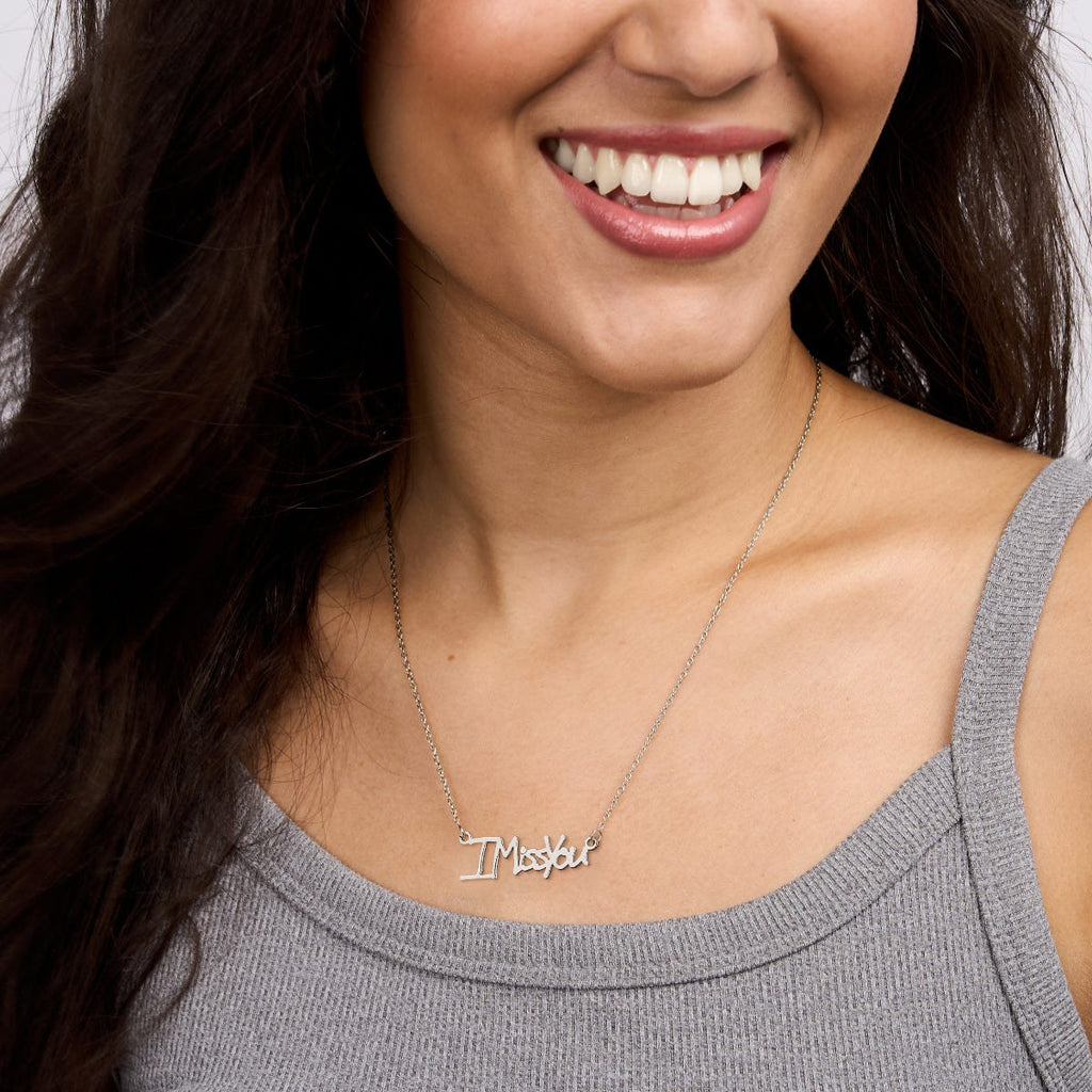 Personalized Sterling Silver Handwriting Necklace