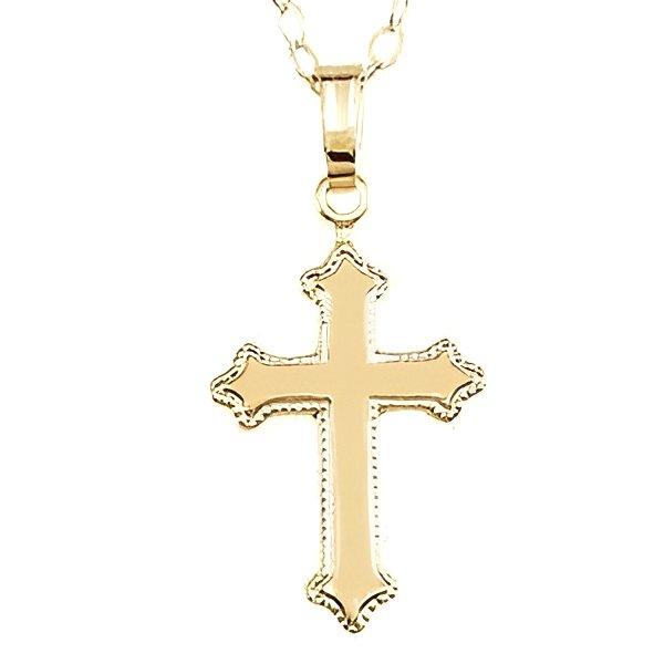 14K Yellow Gold Children's Cross Pendant
