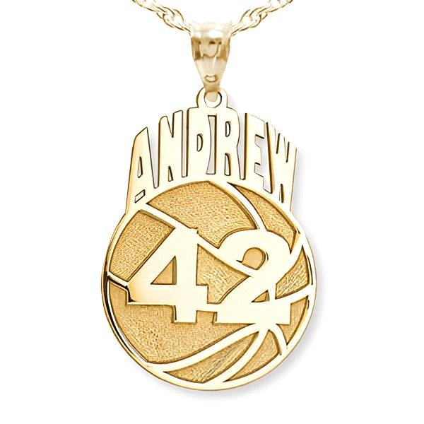 Custom Basketball Pendant w/ Name & Number