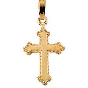 14K Yellow Gold Child's Cross Pendant