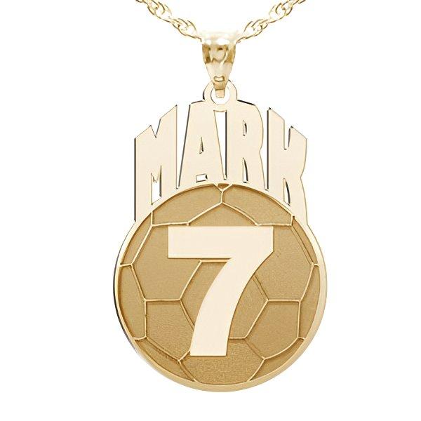 Custom Soccer Pendant w/ Name & Number