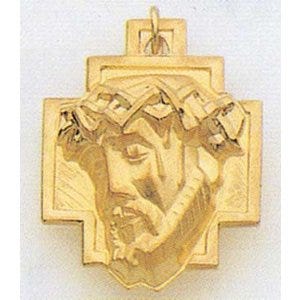 14K Gold Christ Head