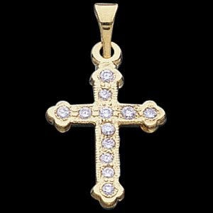 CROSS PENDANT W/DIAMOND, s.R41023