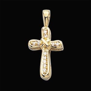 CROSS PENDANT W/DIAMOND, s.R41056D
