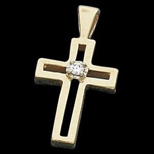 CROSS PENDANT W/DIAMOND, s.R41080