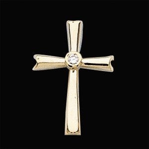 CROSS PENDANT W/DIAMOND, s.R80065D