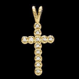 CROSS PENDANT W/DIAMOND, s.R8043D