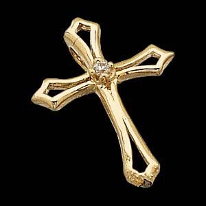 CROSS PENDANT W/DIAMOND, s.R8292D