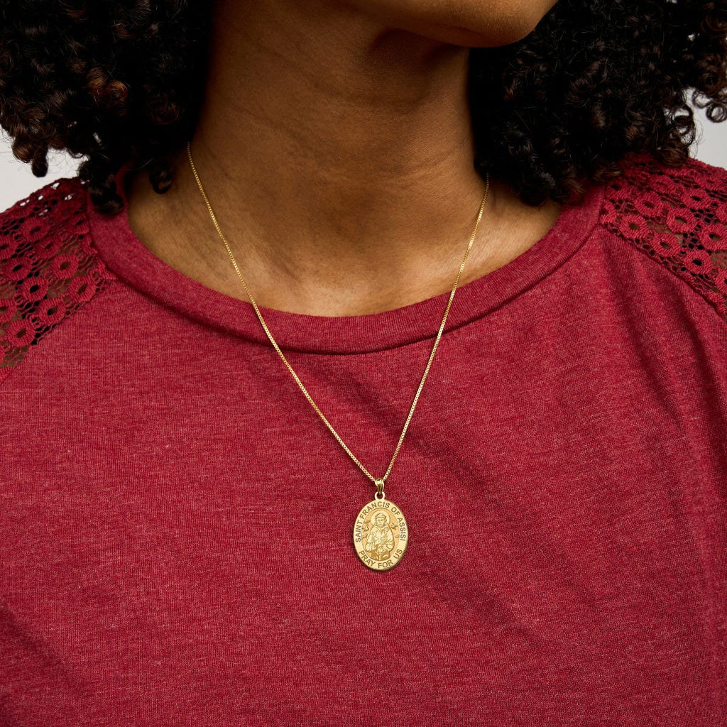 Saint Francis of Assisi Oval Religious Medal