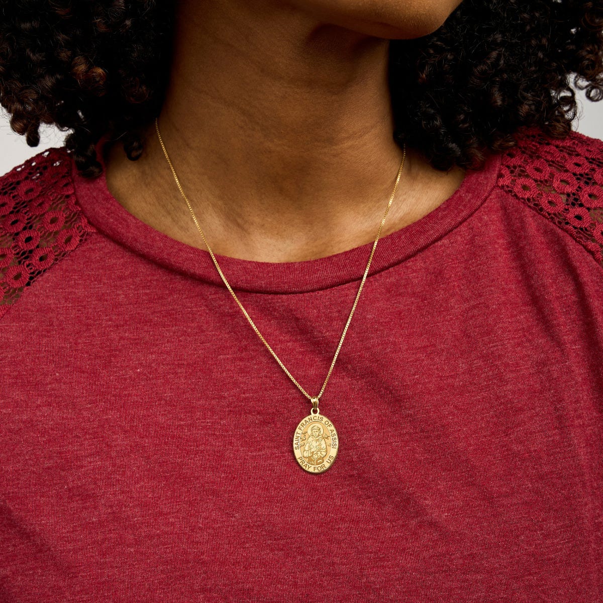 Saint Francis of Assisi Oval Religious Medal