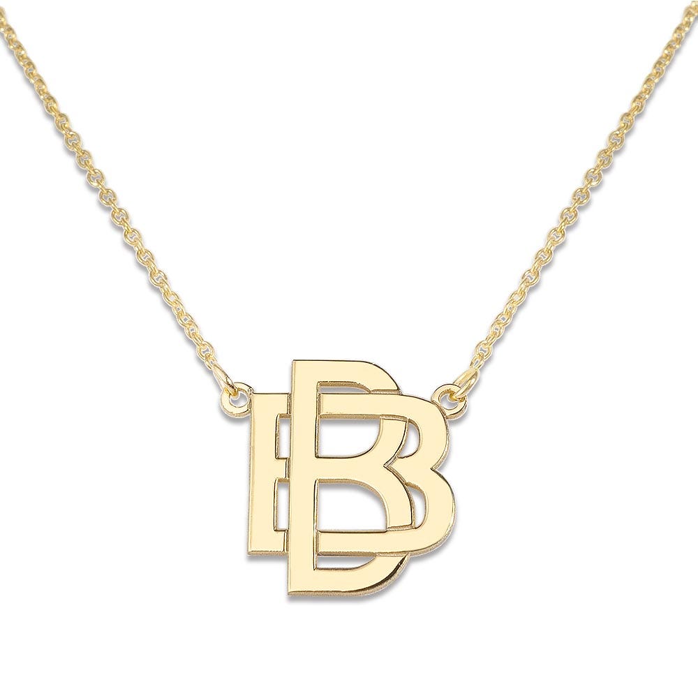 Exclusive Monogram Overlapping Initial Necklace