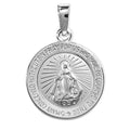 14K White Gold Miraculous Medal