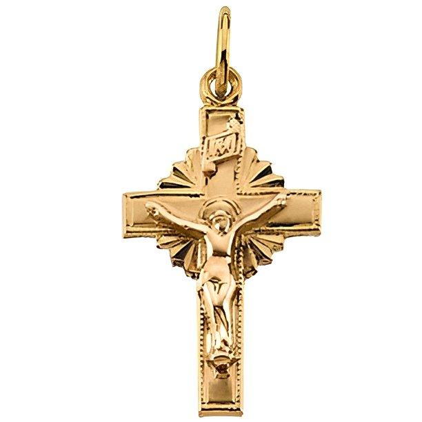 14K Yellow Gold Cross Pendant
