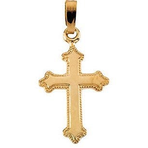 14K Yellow Gold Child's Cross Pendant