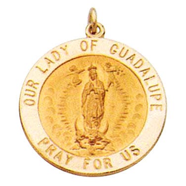 Gold Our Lady Of Guadalupe medal